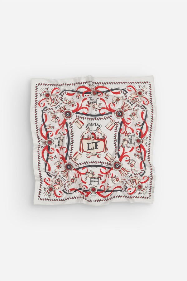 Jumping Ivory Cotton Scarf