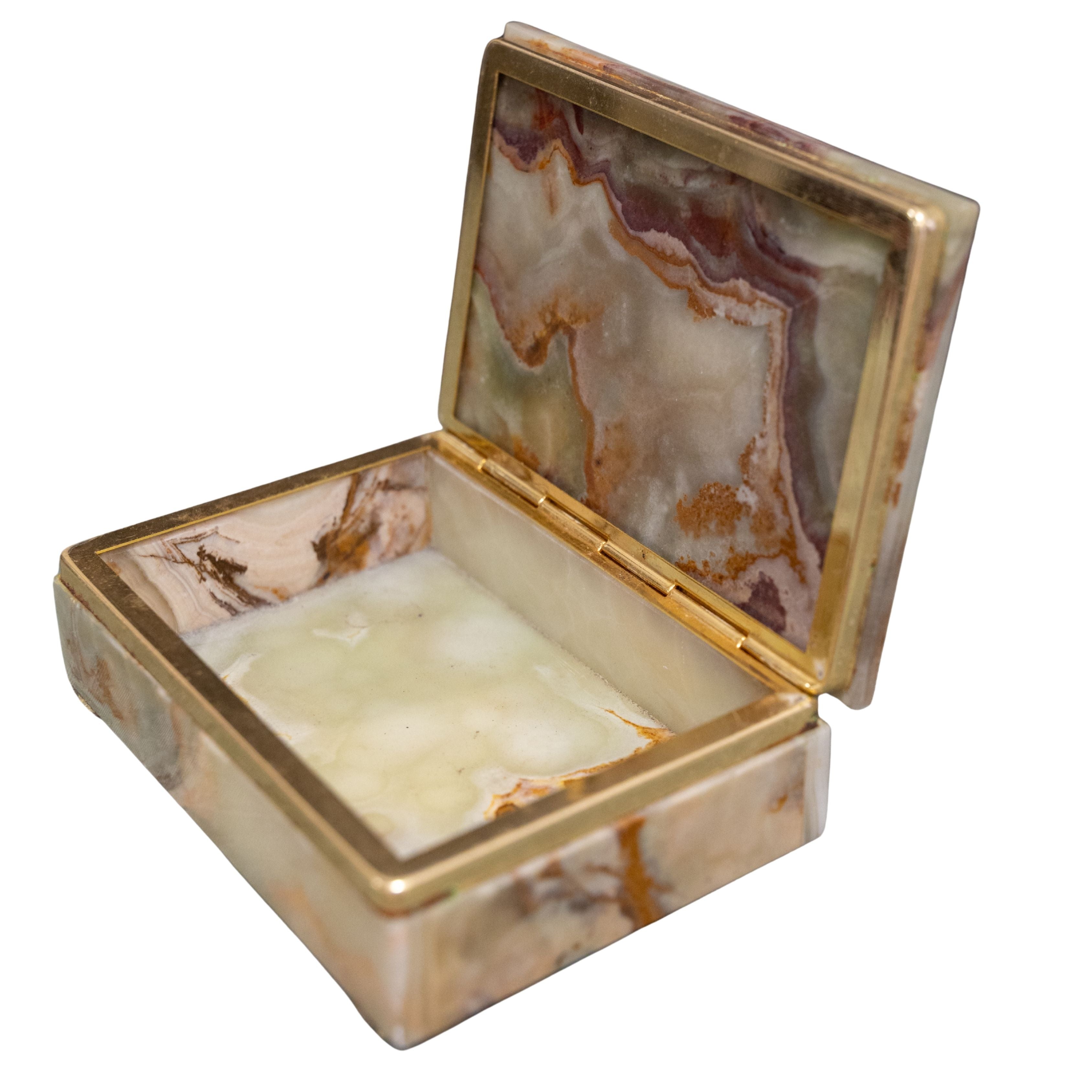 Small Onyx Box w/ Brass