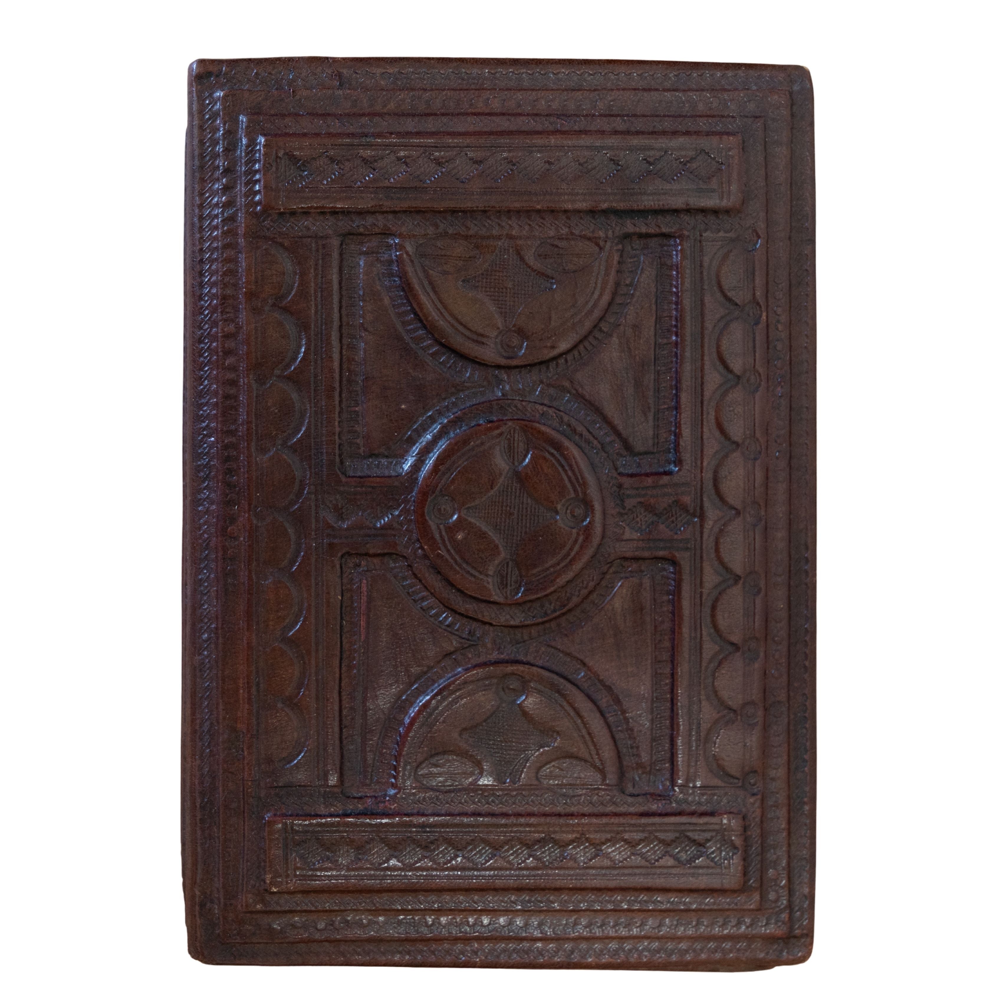 Moroccan Leather Box 8x5.5x3H