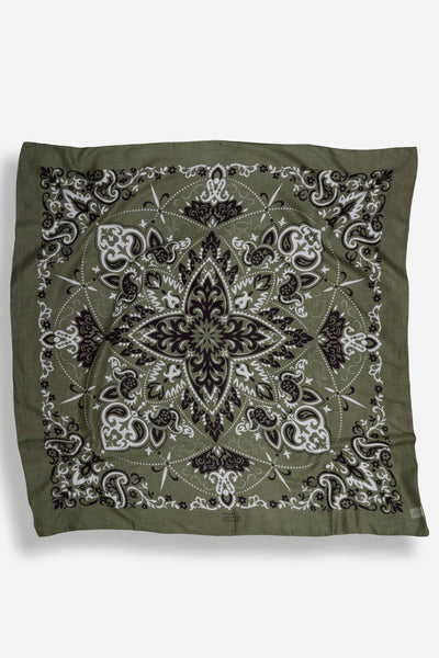 Khaki Cotton Bandana Scarf