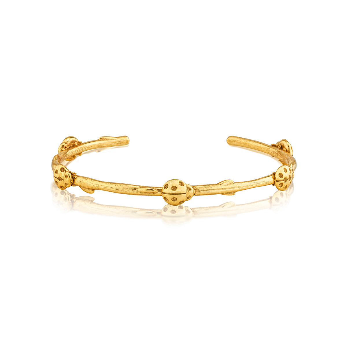 Gold Ladybug Petite Cuff