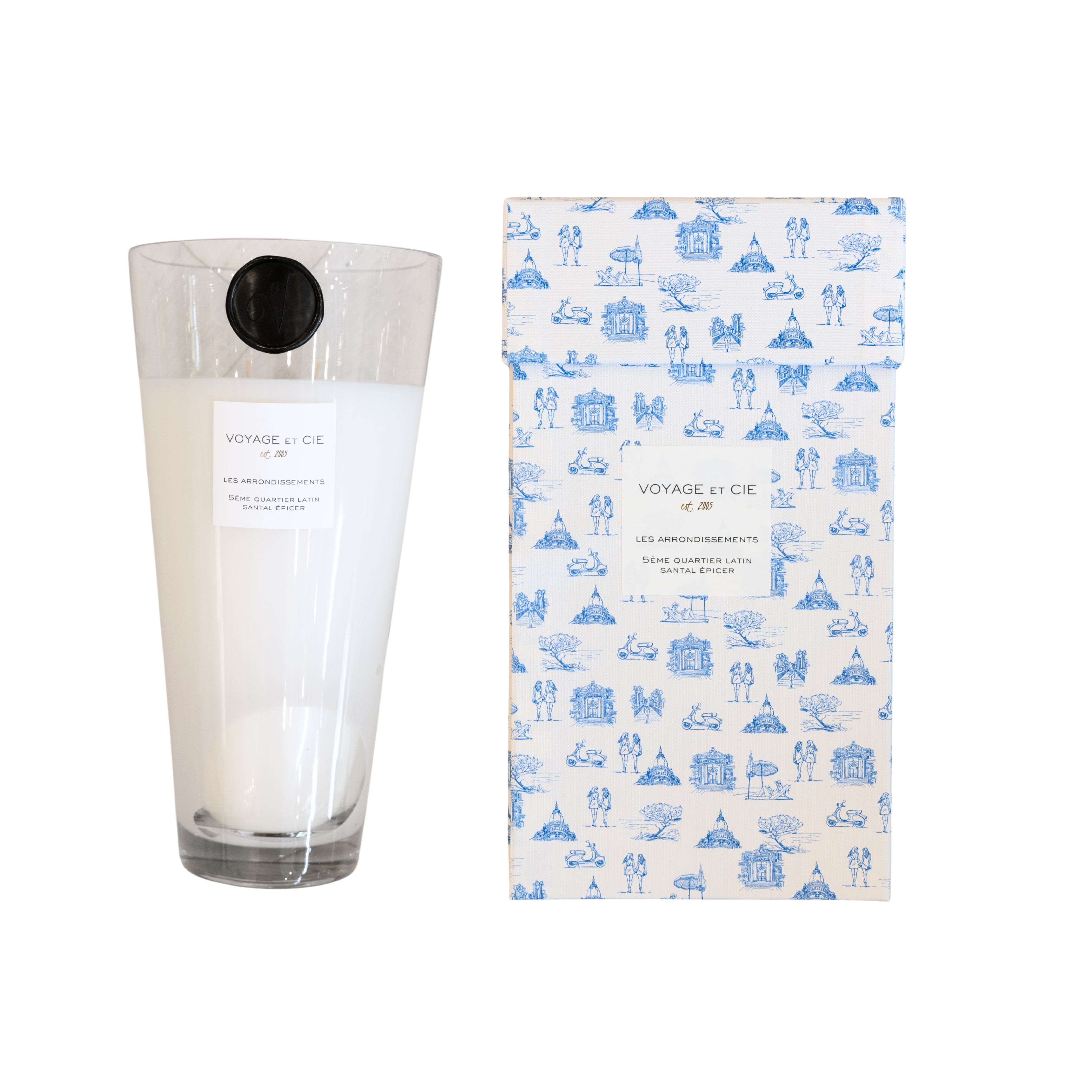 Toile Blue 12" Santal Epicer Candle