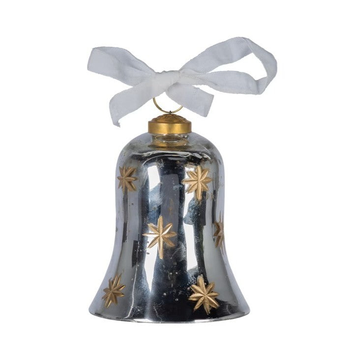 Large Silver Glass Bell