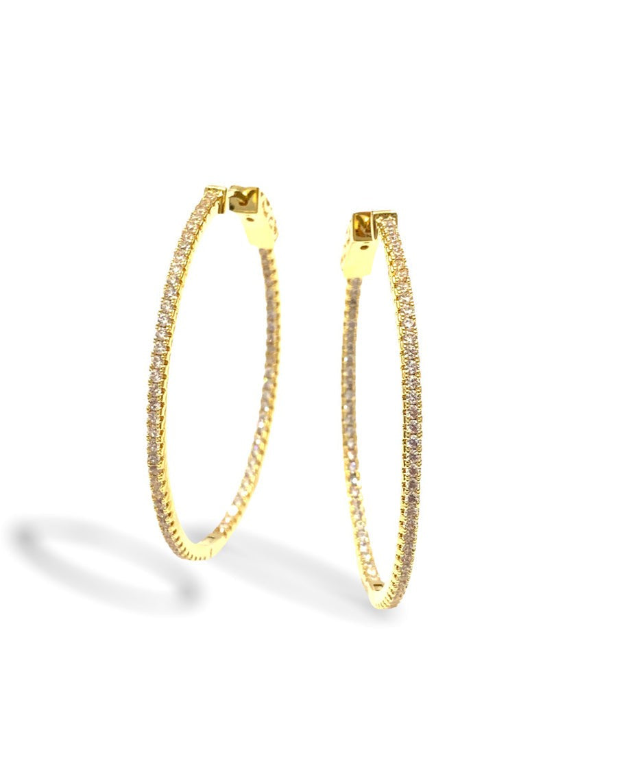 Gold Lauren Inside Out Hoops