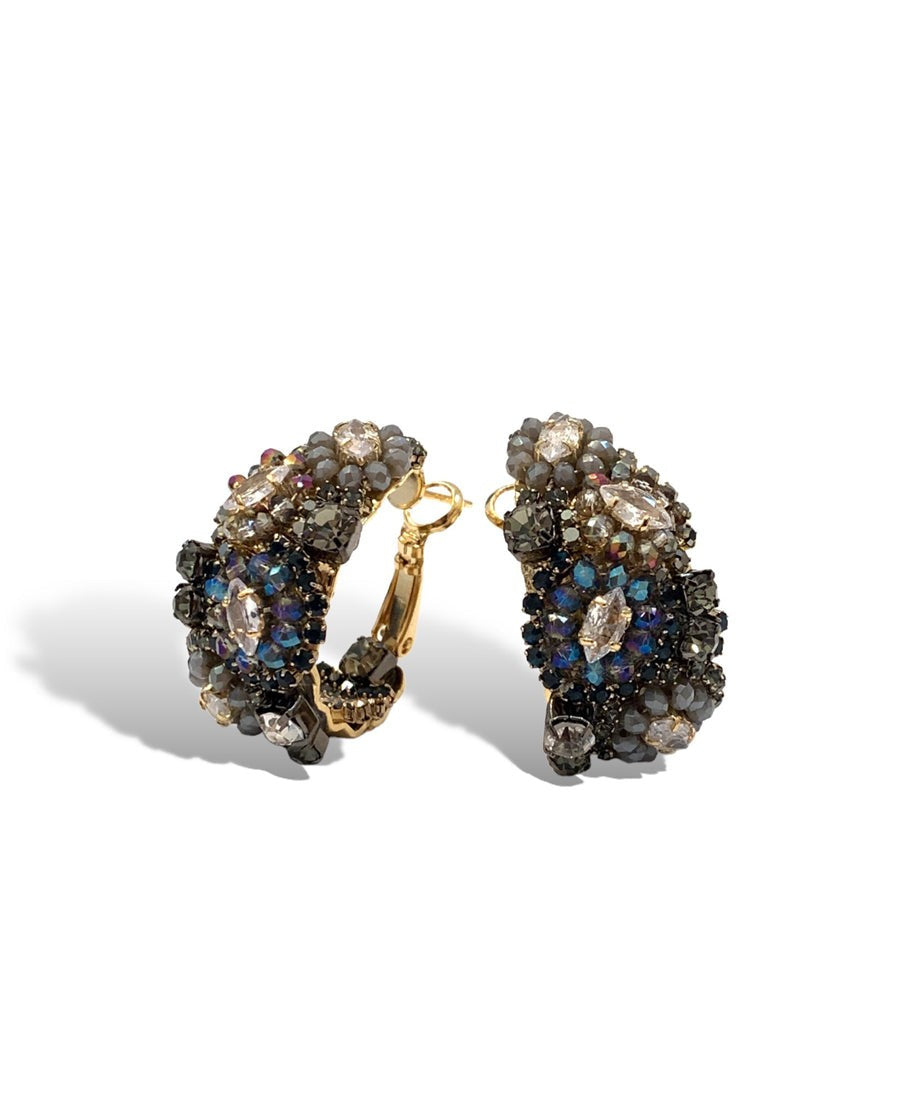 Blue Leah Hoops
