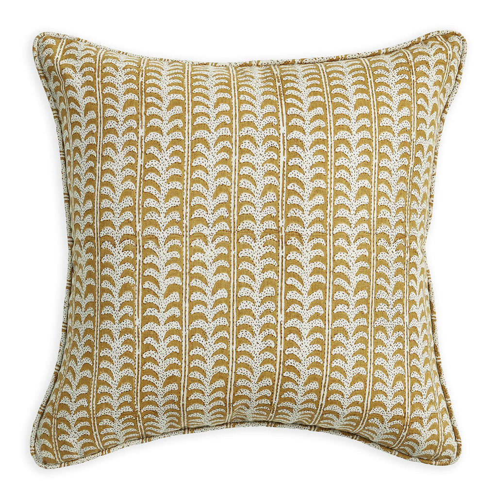 Luxor Saffron Linen Pillow