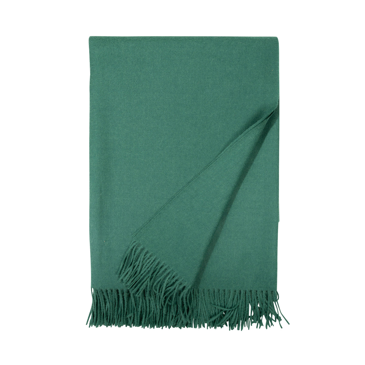 Dark Emerald Baby Alpaca Throw