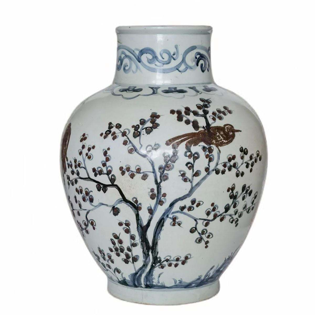 Blue & White Brown Magpie Jar