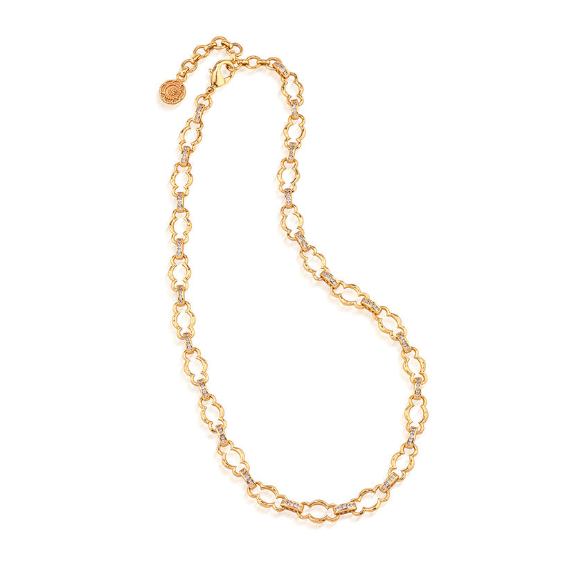Clear CZ Maharani Petite Chain Necklace