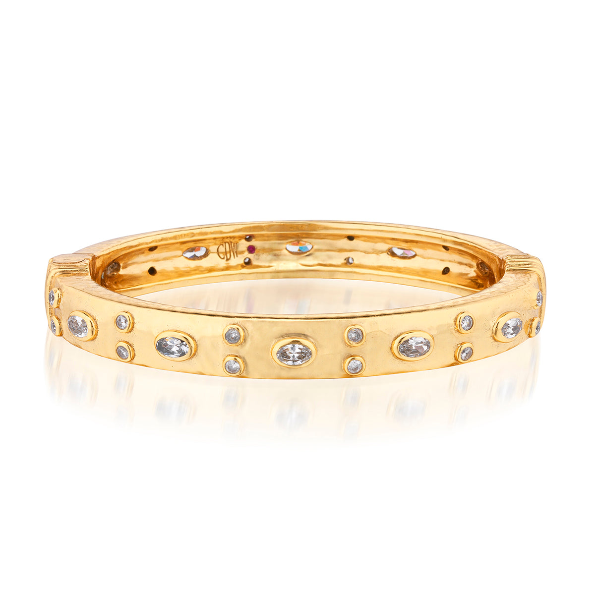 Clear CZ Maharani Hinged Bangle