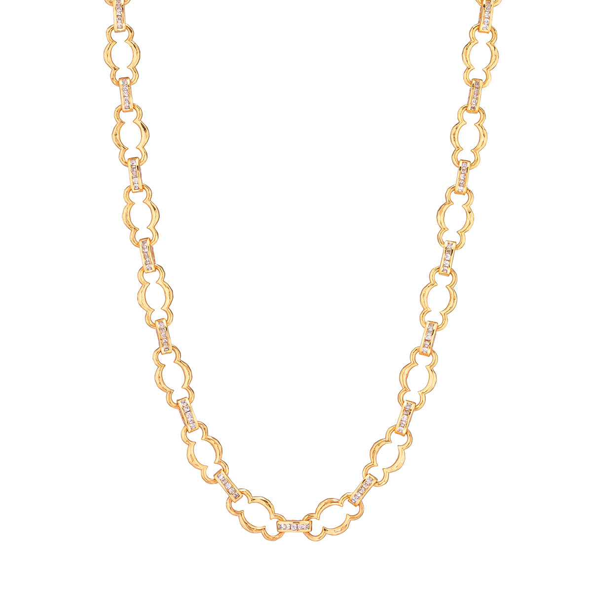 Clear CZ Maharani Petite Chain Necklace