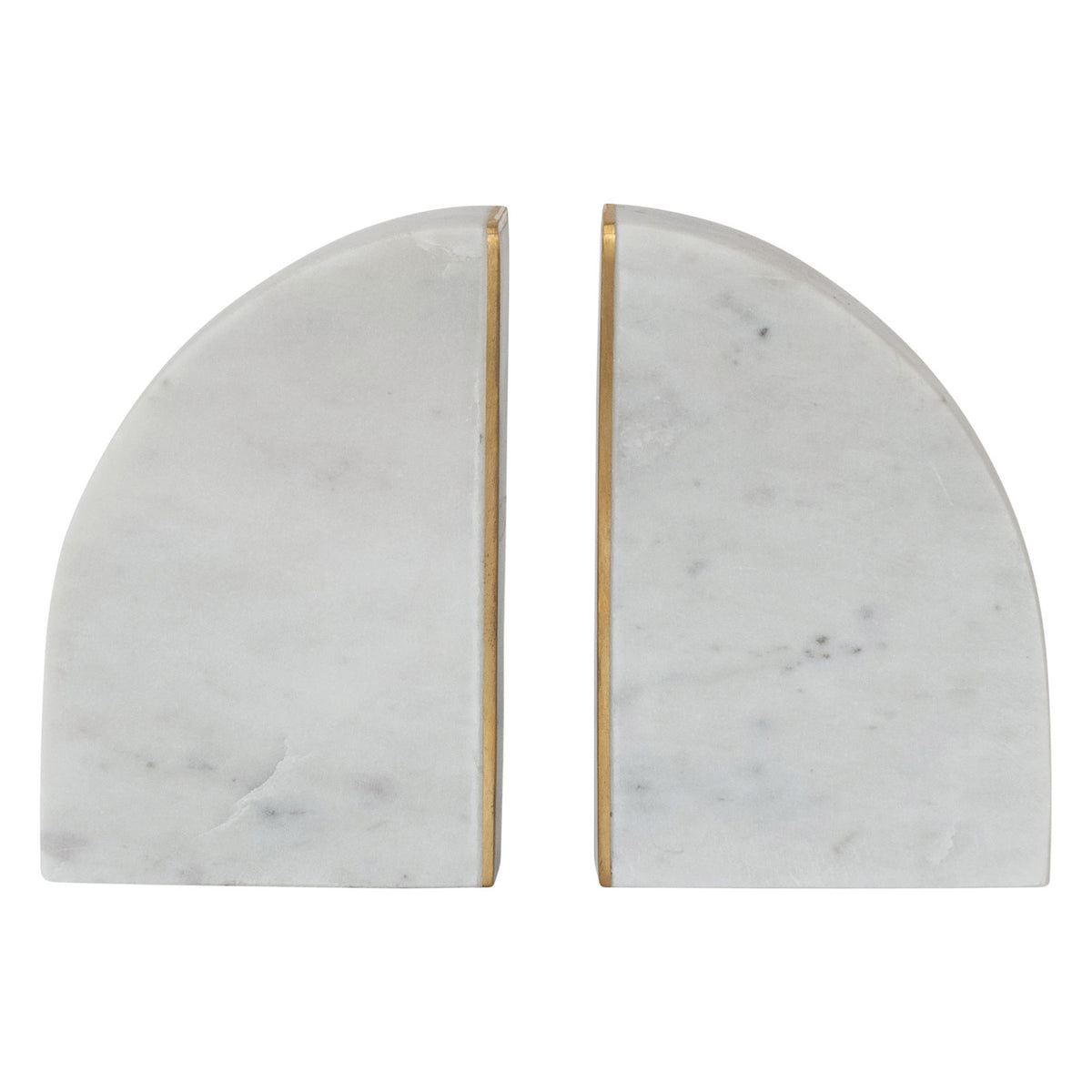 Marble & Brass Inlay Bookends