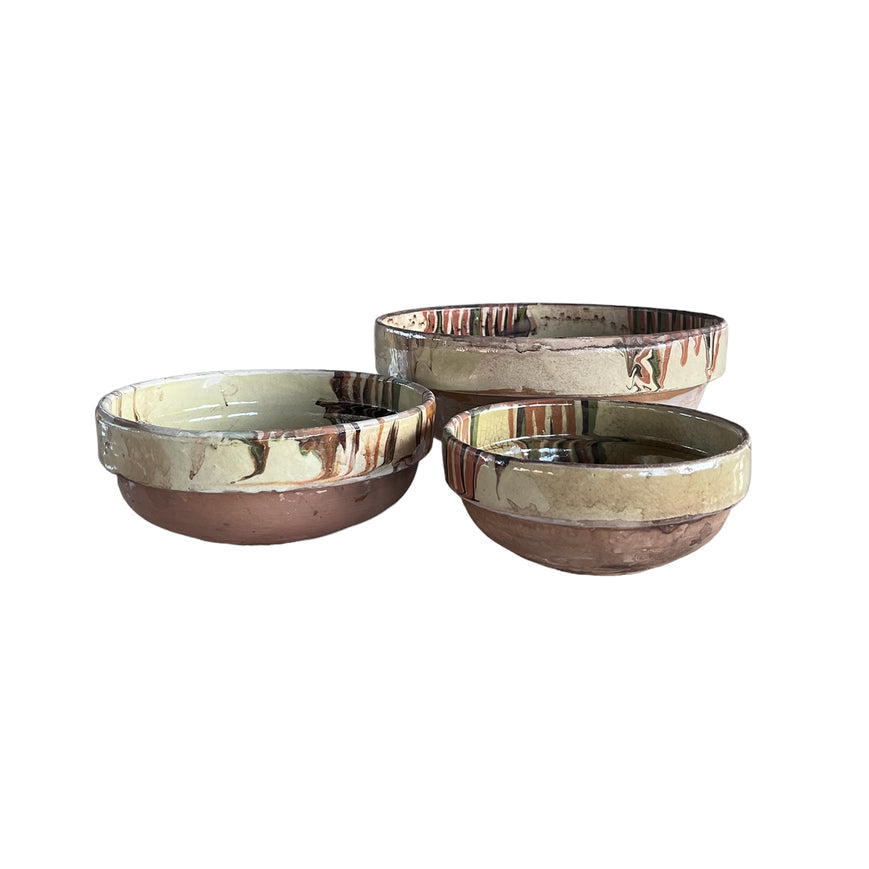 Medium Marbleized Cream Bowl