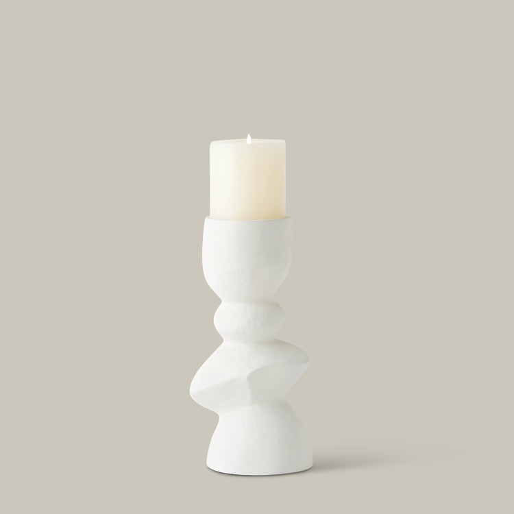 Medium White Candle Holder