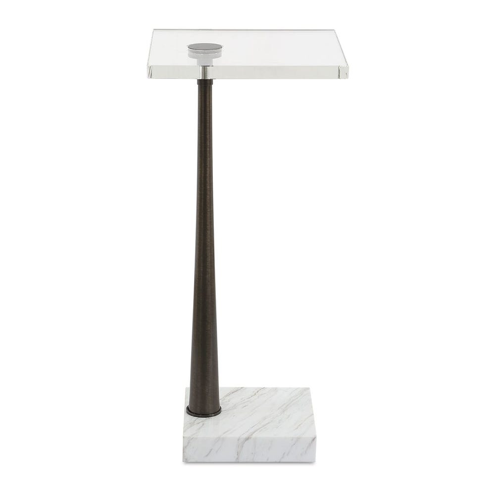 Crystal, Marble & Tapered Metal Drinks Table