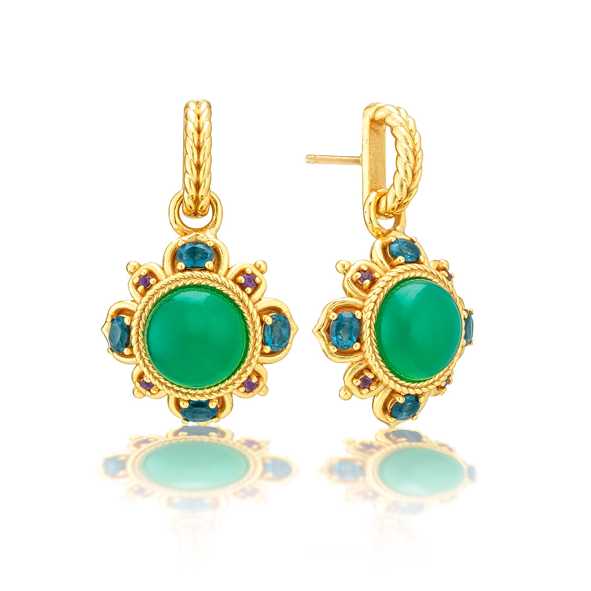 Multi Color Contessa Post Drop Earrings
