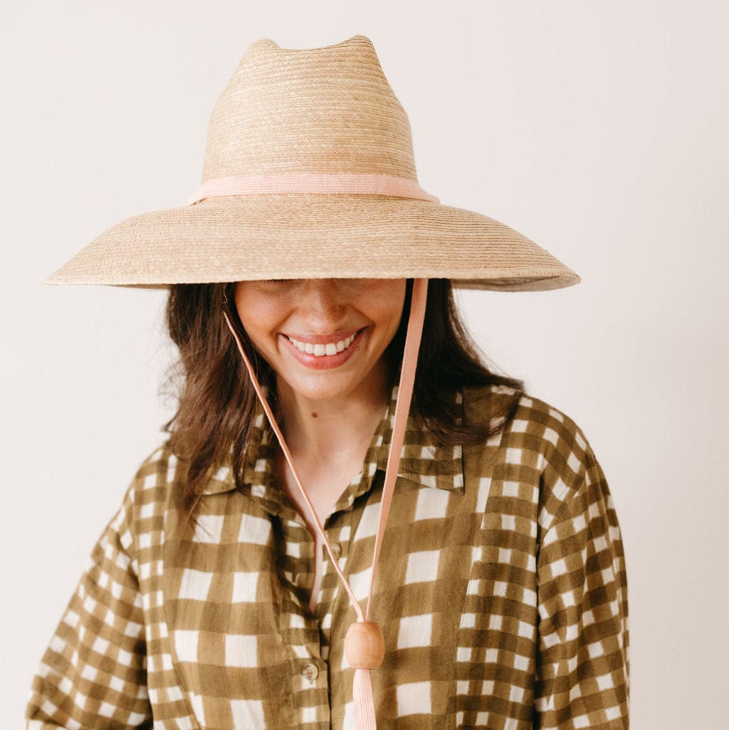 XS/S Natural Pool Hat - Blush Band