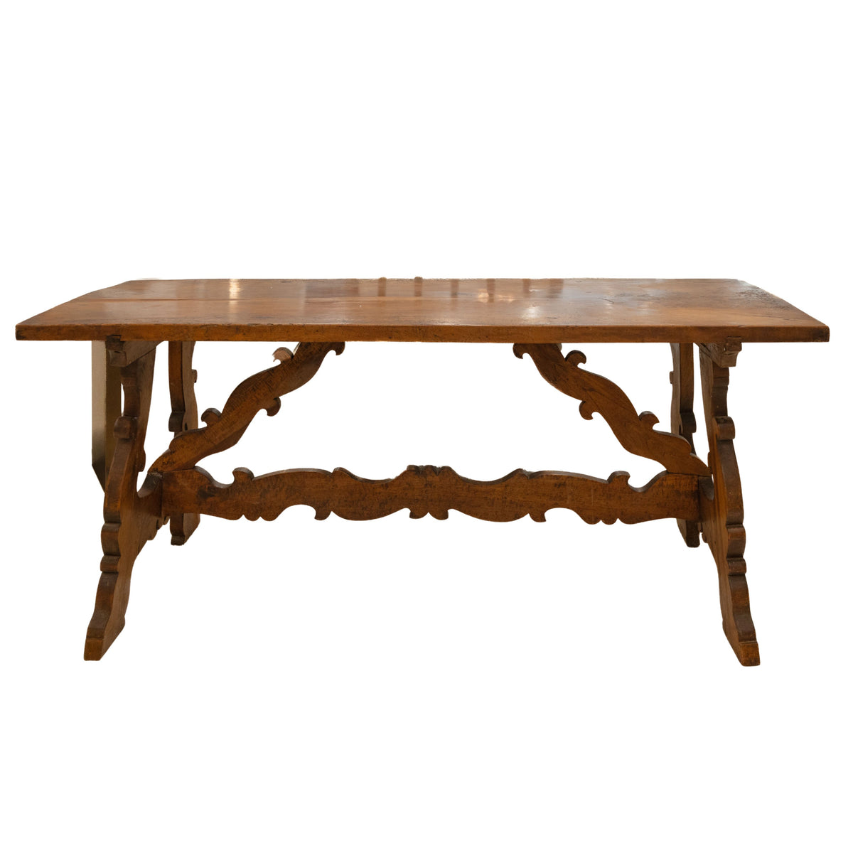 Walnut Table with Burled Base