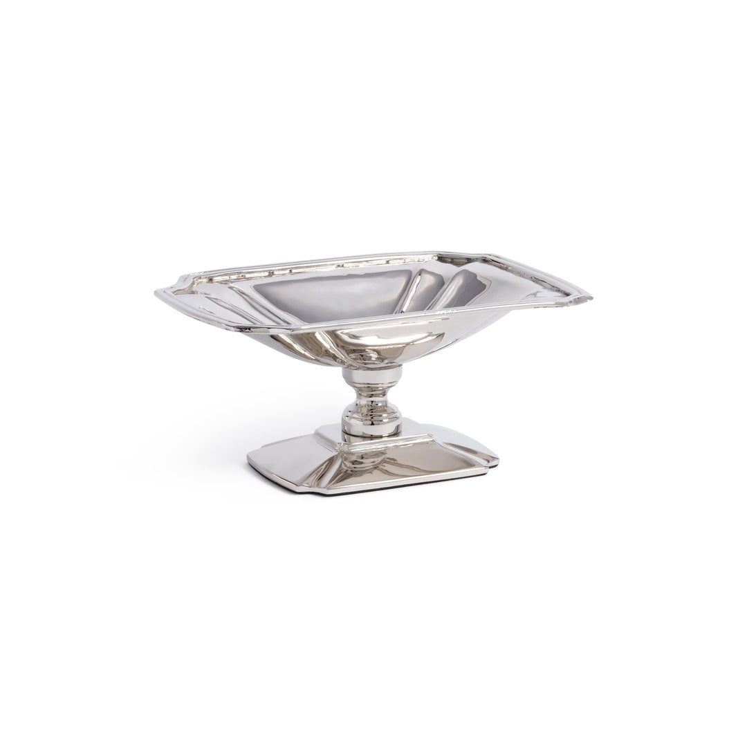 Nickel Footed Dish