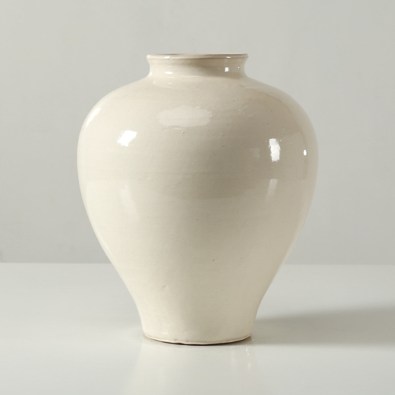 Off-White Glazed Vase 11.4"H