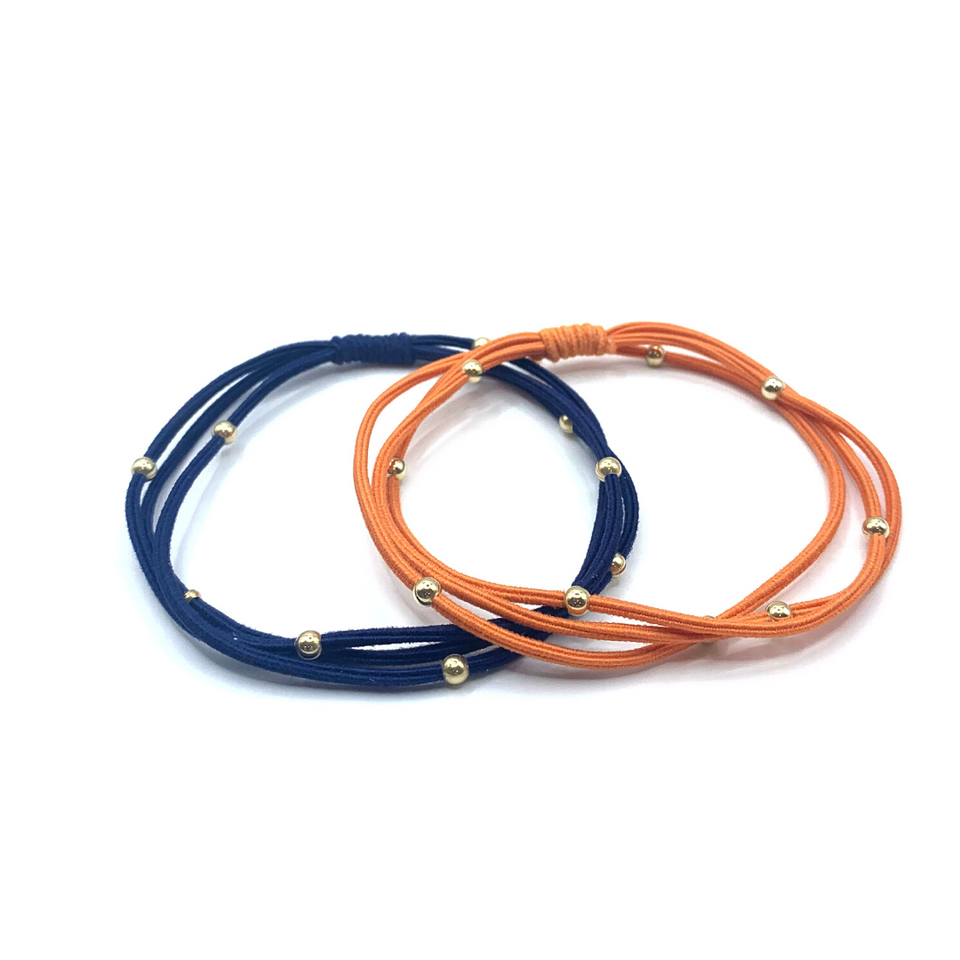 Orange & Navy Hair Bands