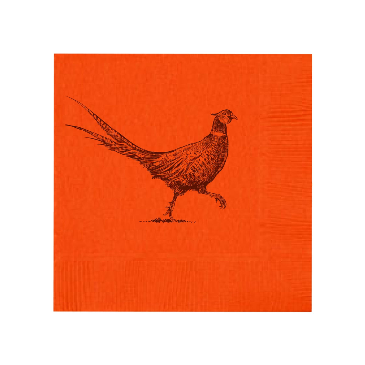 Orange Pheasant Strut Cocktail Napkins