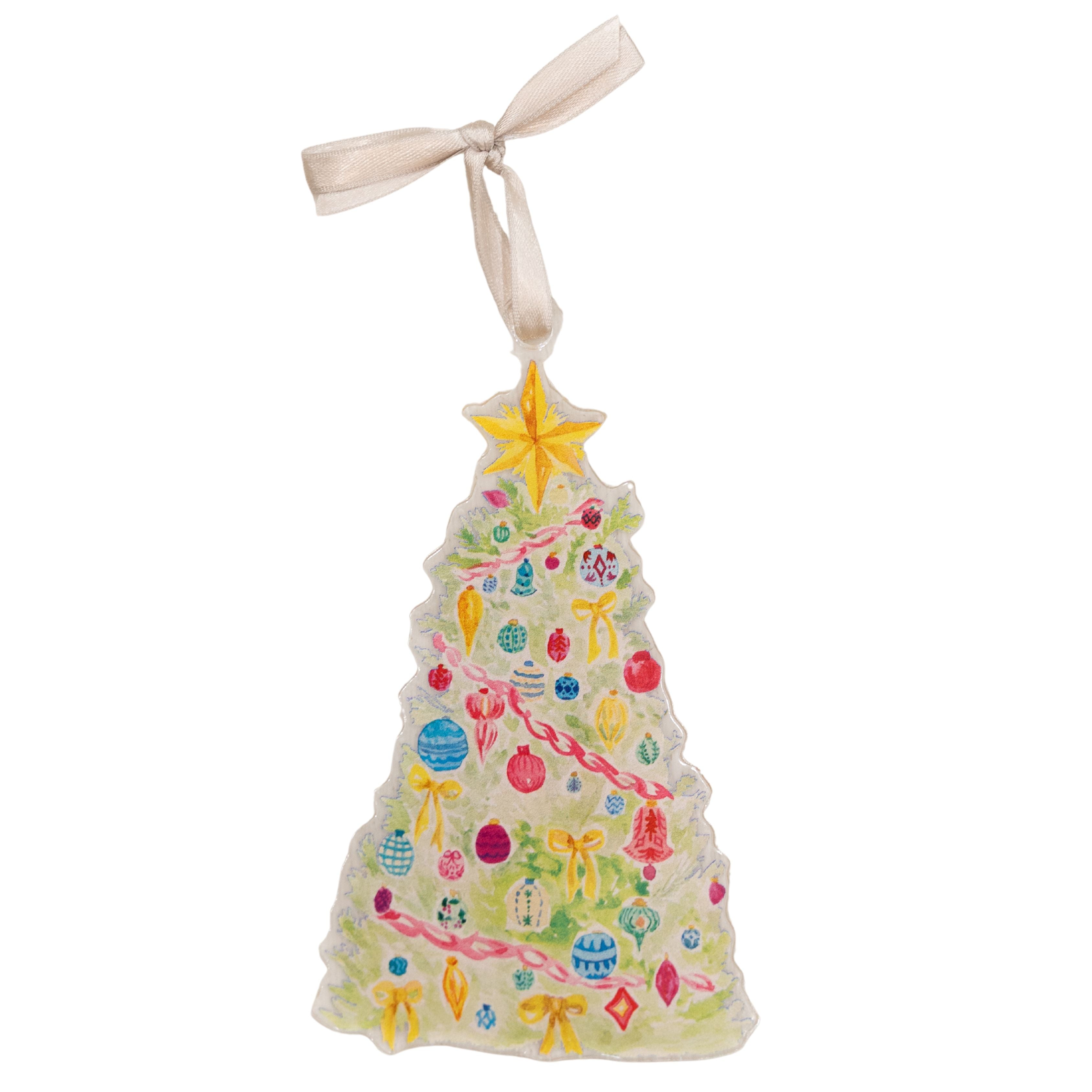 Christmas Tree Watercolor Ornament