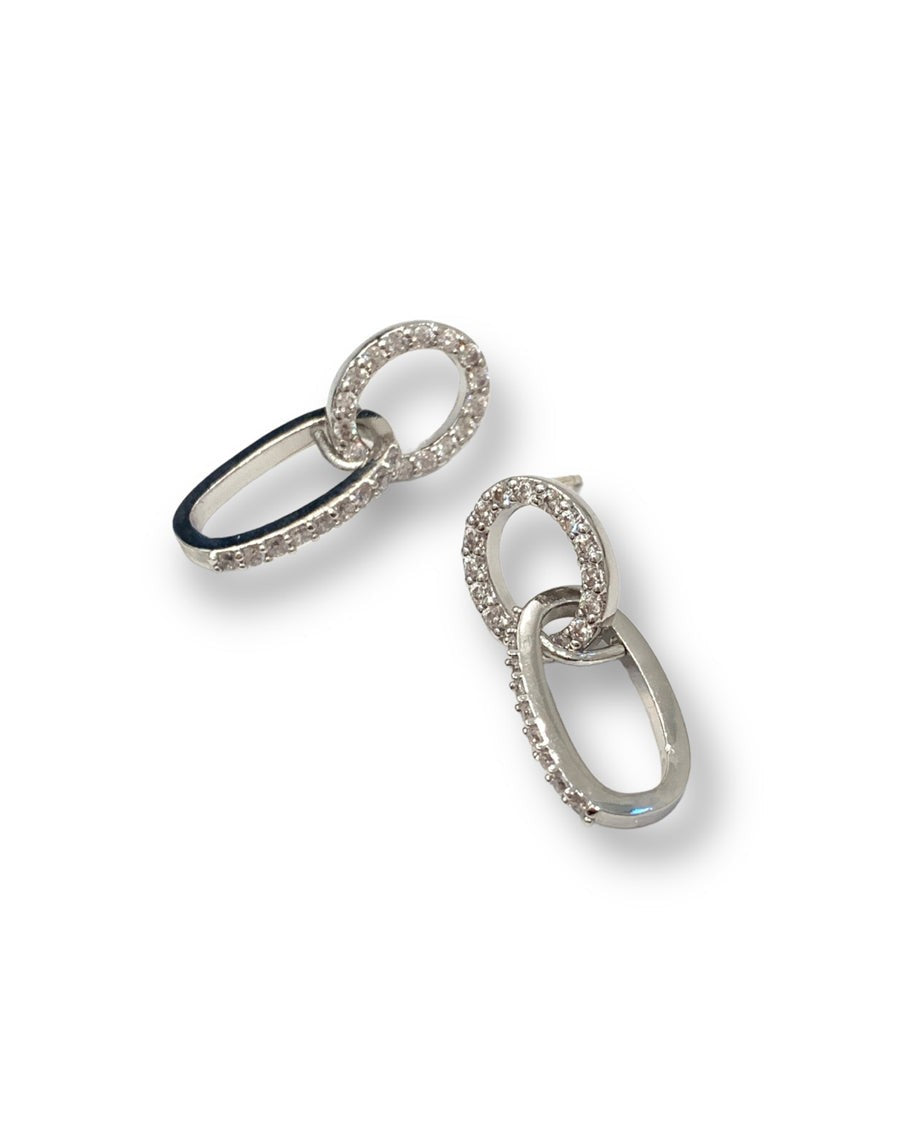 White Gold Othelia Link Earrings