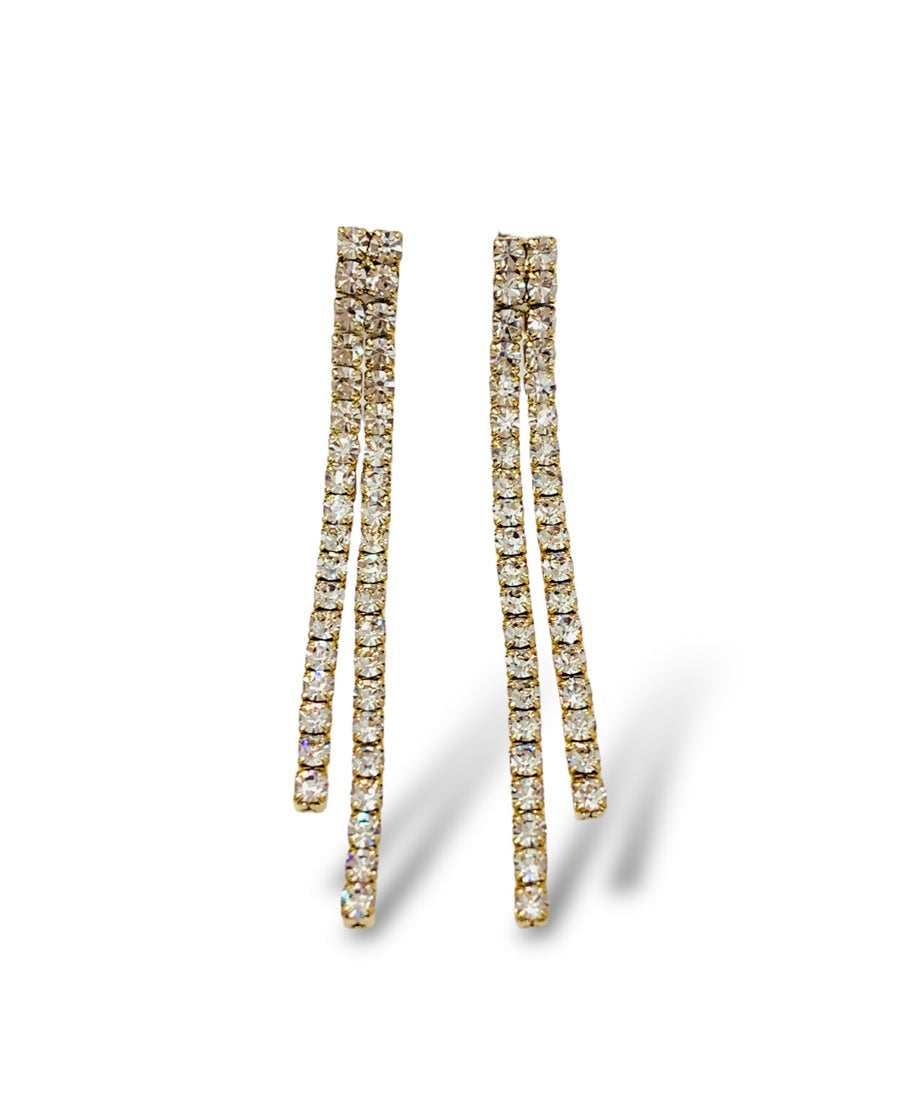 Gold Paloma Double Linear Earrings