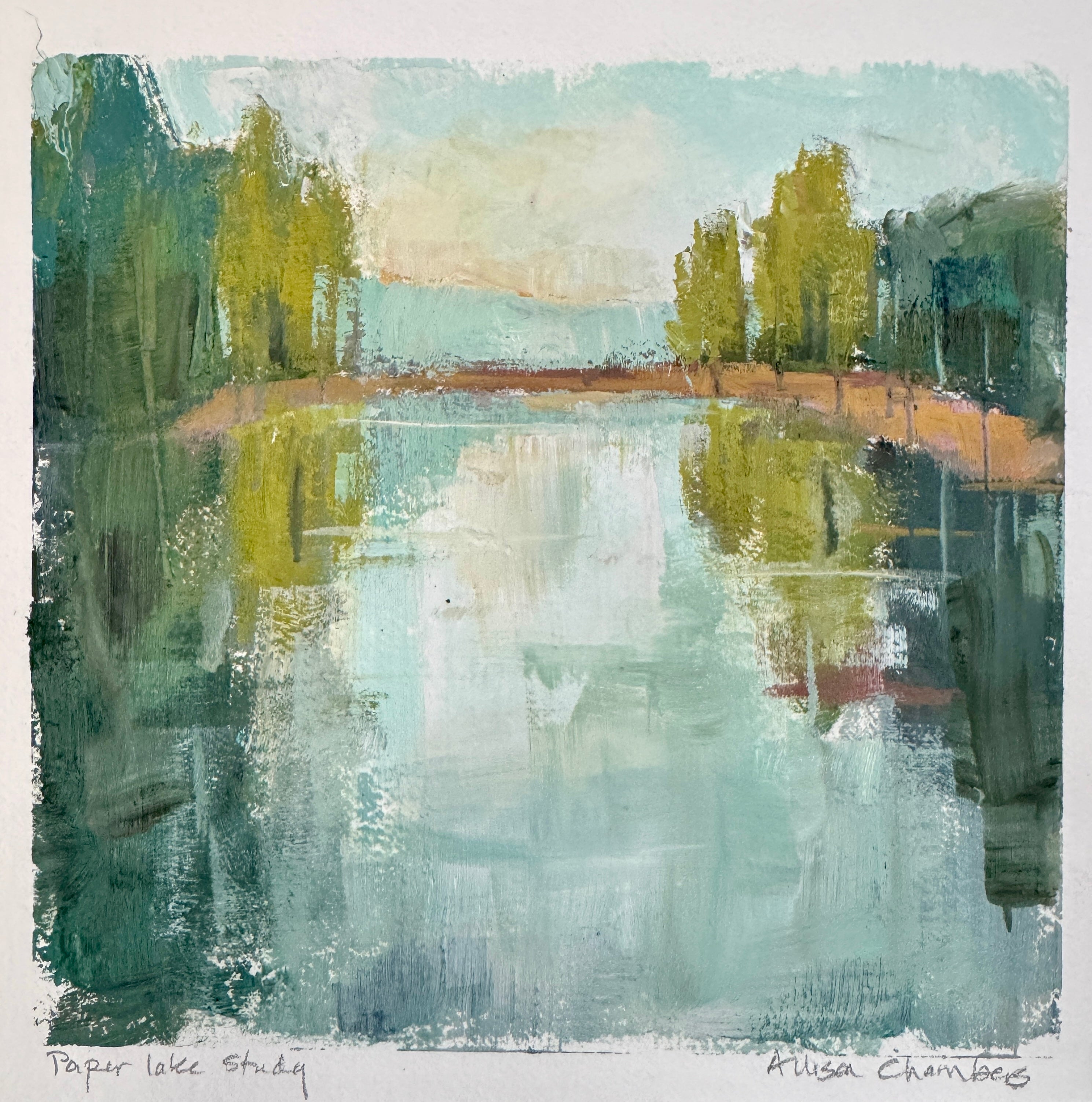 Allison Chambers - Lake Study (8 x 8)