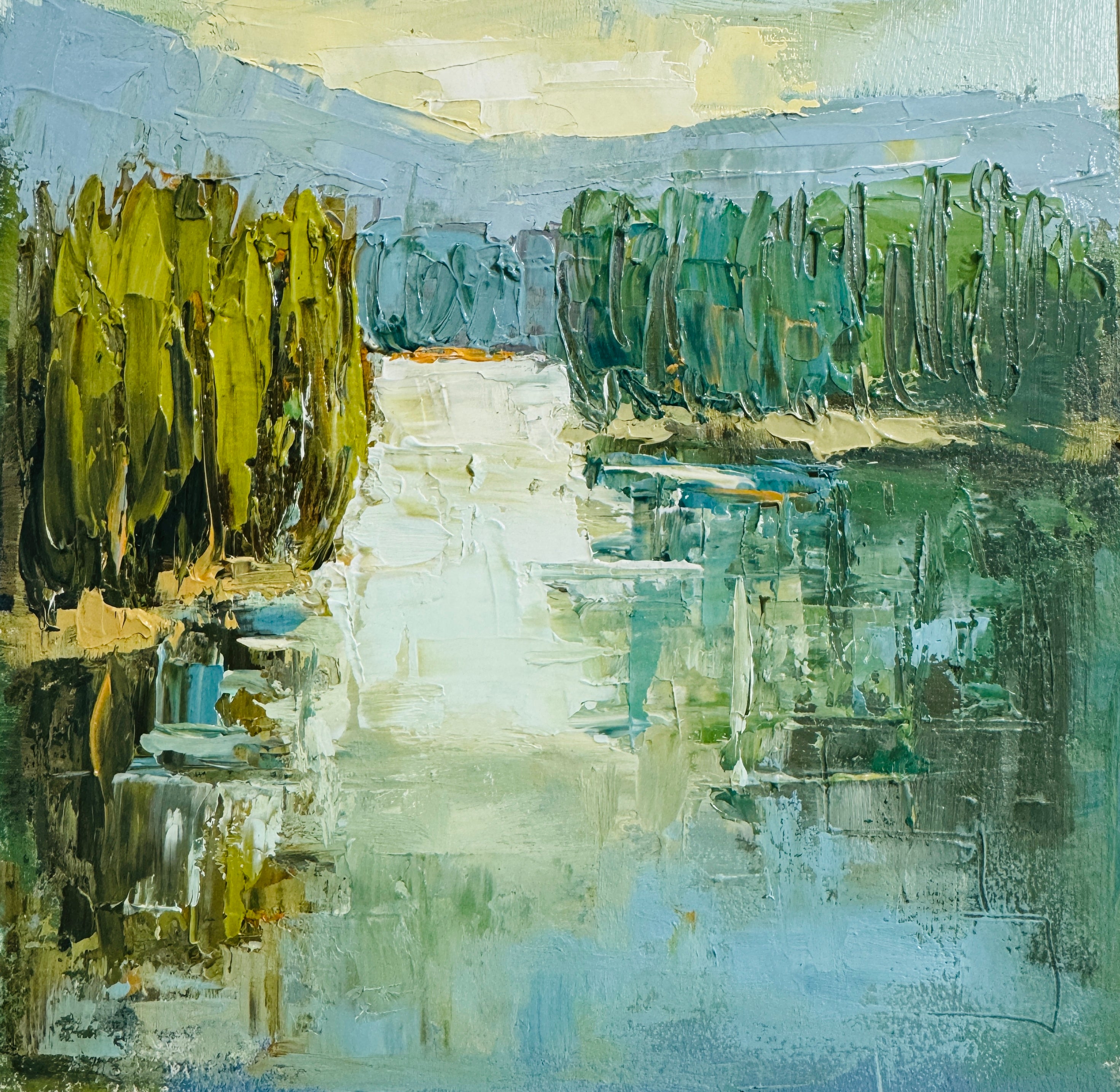 Allison Chambers - On Mystic Lake (8 x 8)