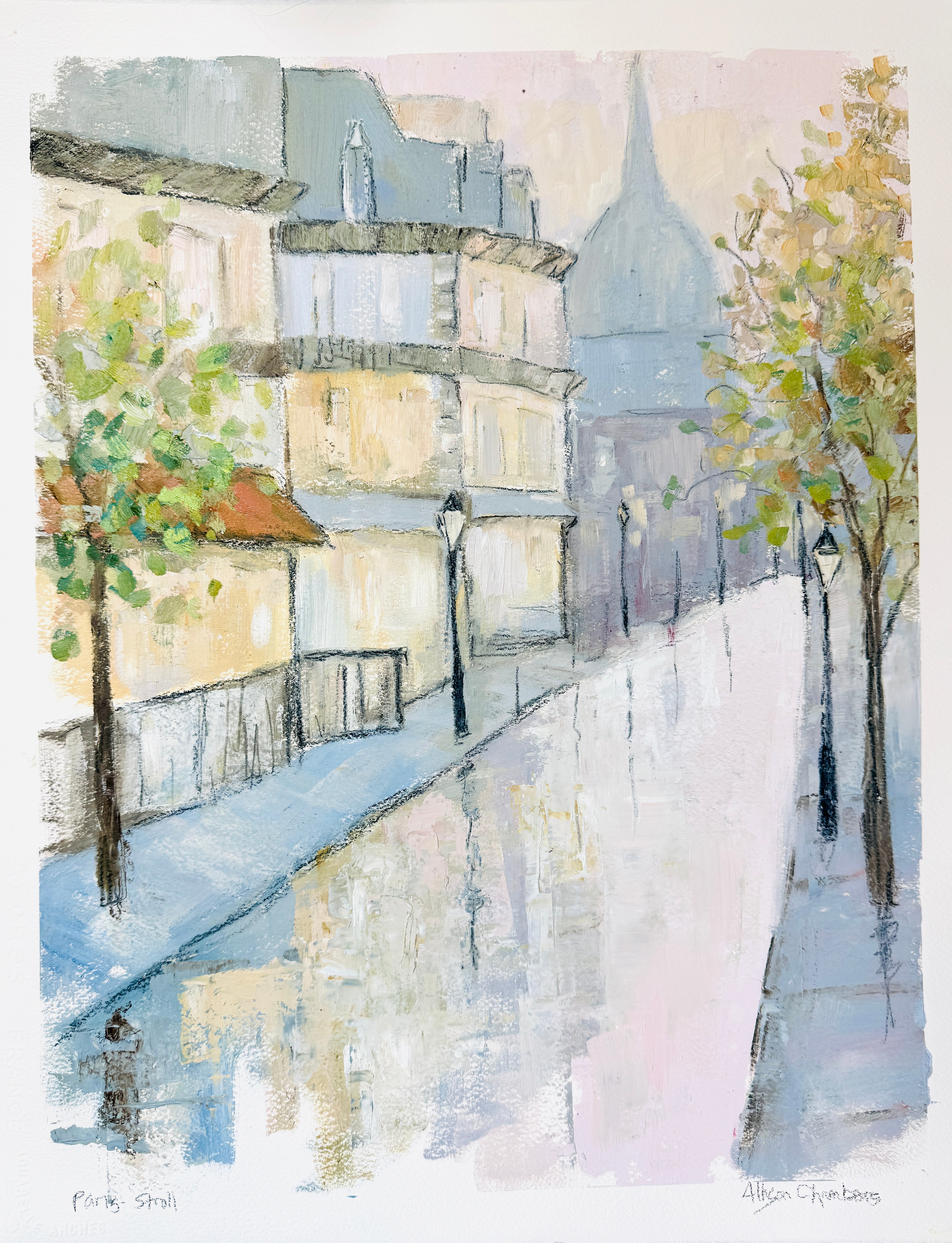 Allison Chambers - Paris Stroll (20 x 16)