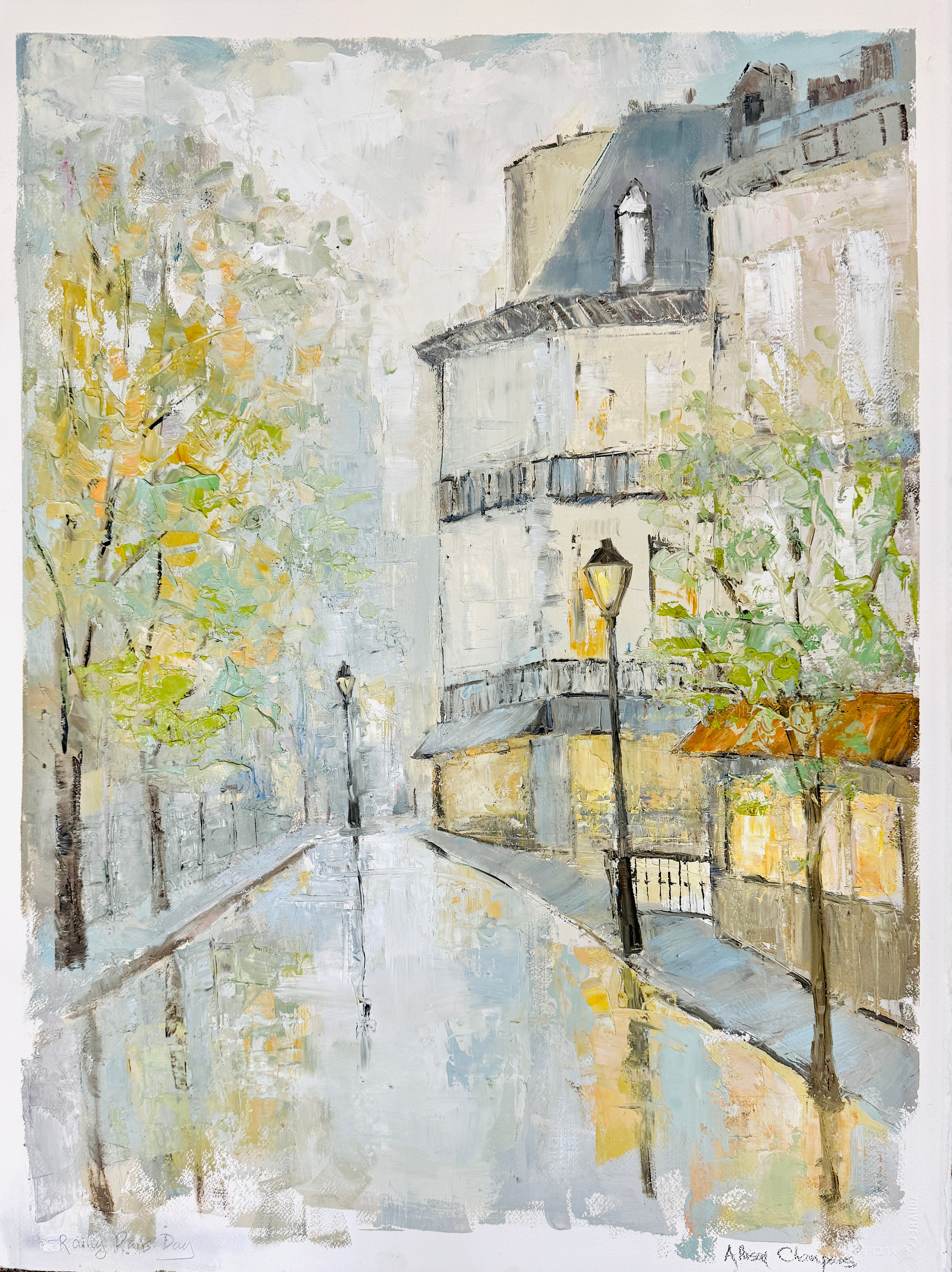 Allison Chambers - Rainy Paris Day (30 x 23)