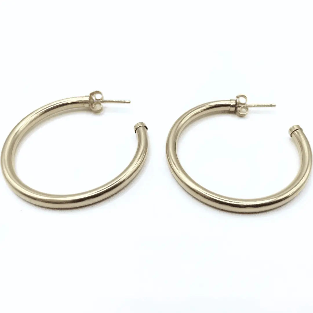 Paris 34MM 14K Hoops