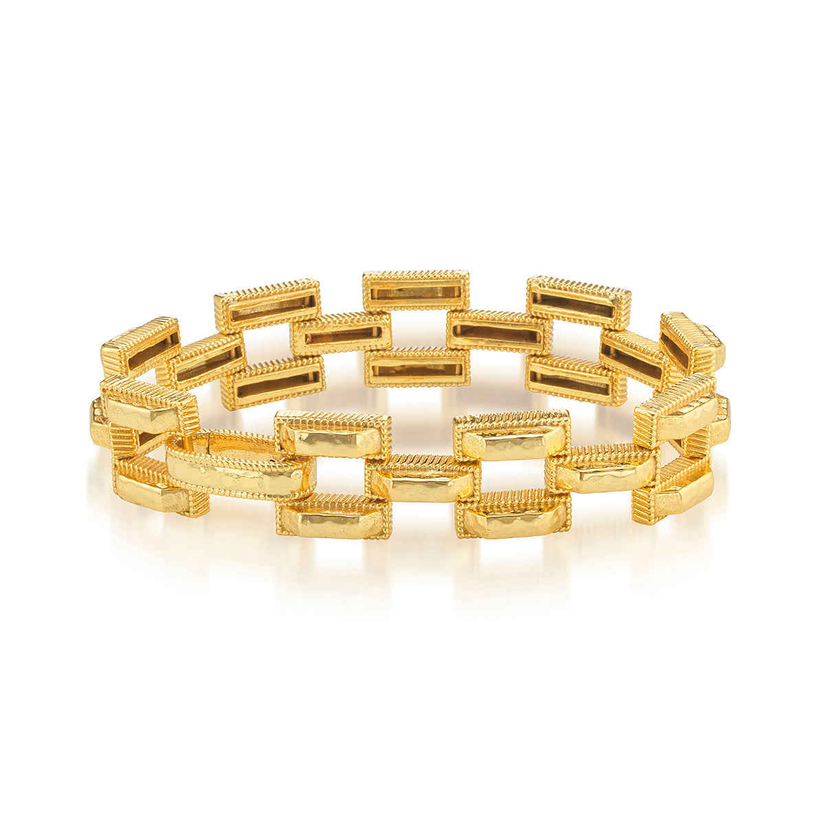 Gold Petite Pathway Link Bracelet