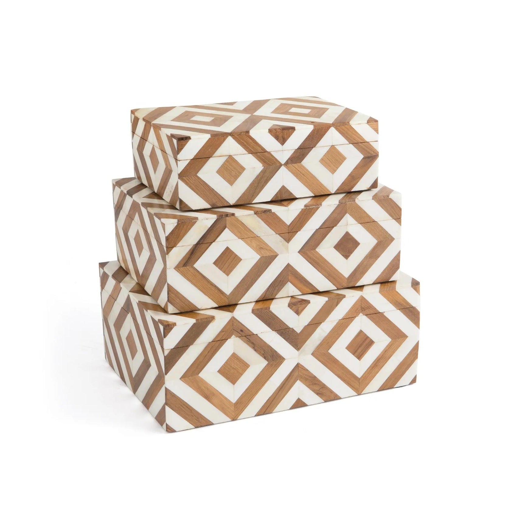 Large Bone & Wood Hartwick Box