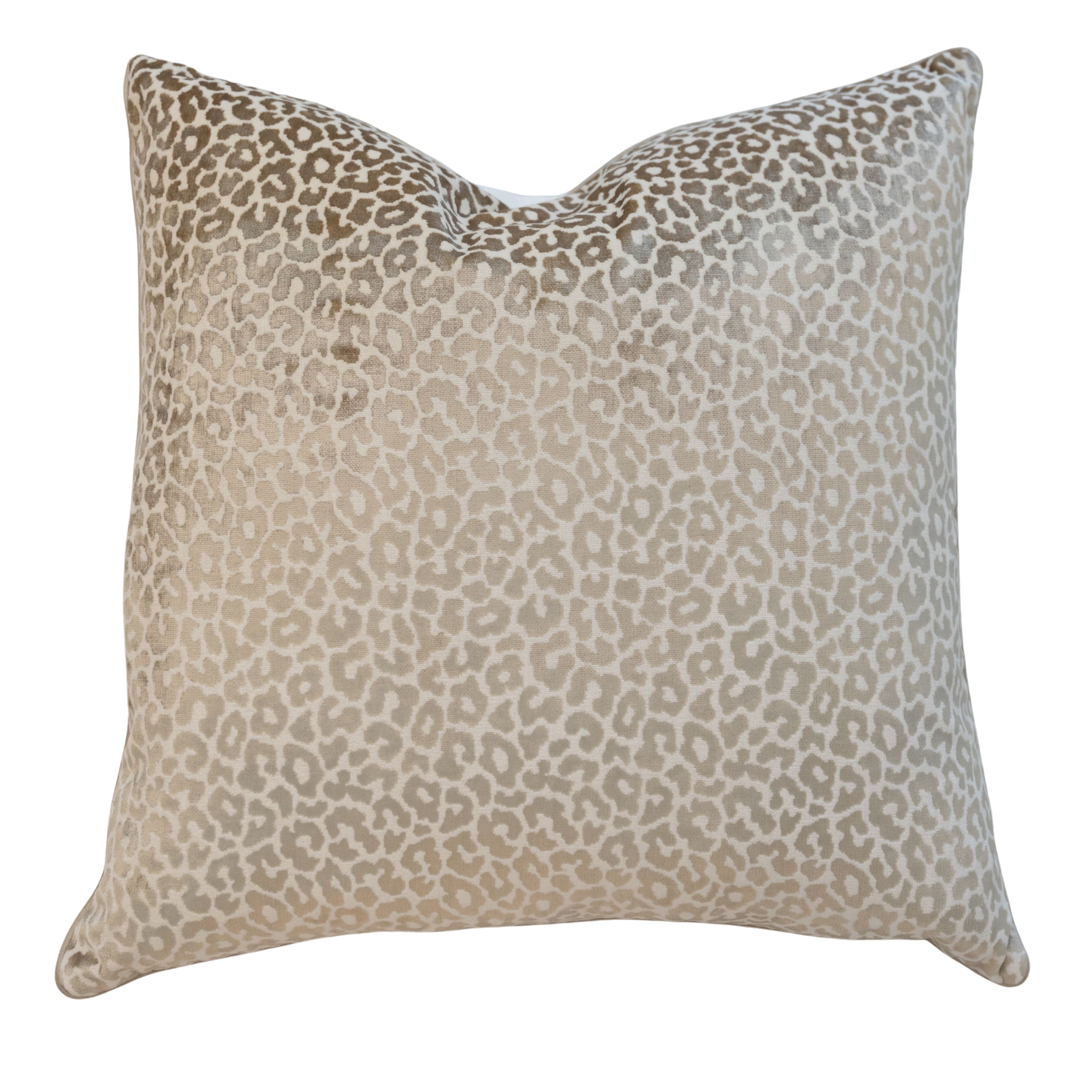 Neutral Leopard Print Pillow