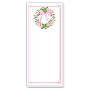 Pink Floral Wreath Notepad