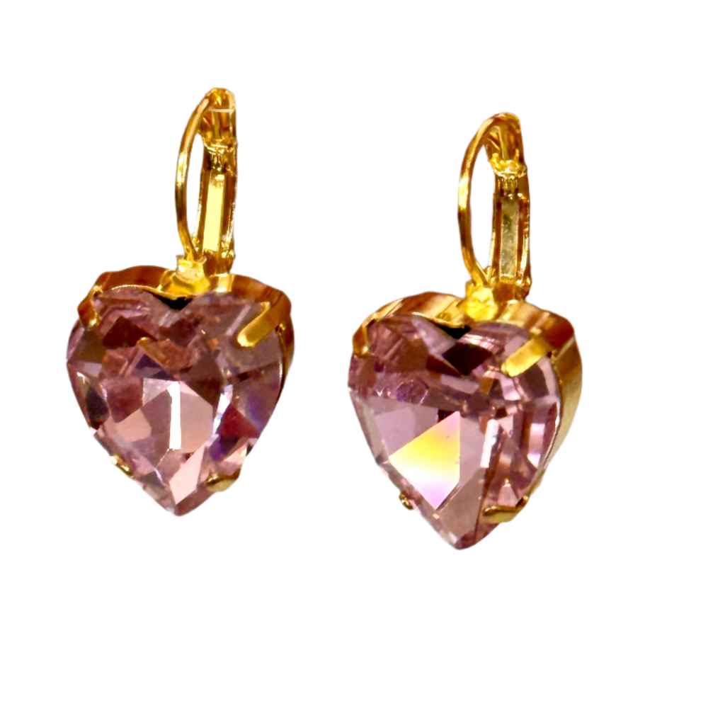 Pink Petite Heart Earrings