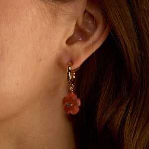 Pink Nadia Flower Earrings