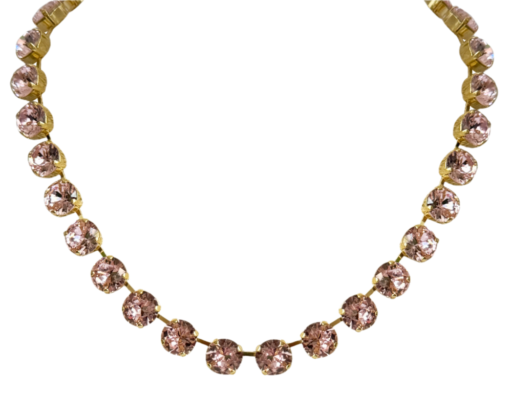 Pink Daphne Riviera Crystal Necklace