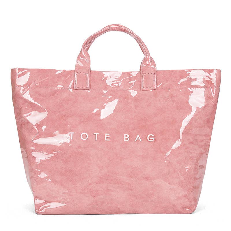 Pink Waterproof Tote Bag