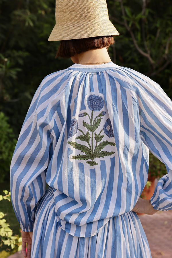 Blue Stripes Popover