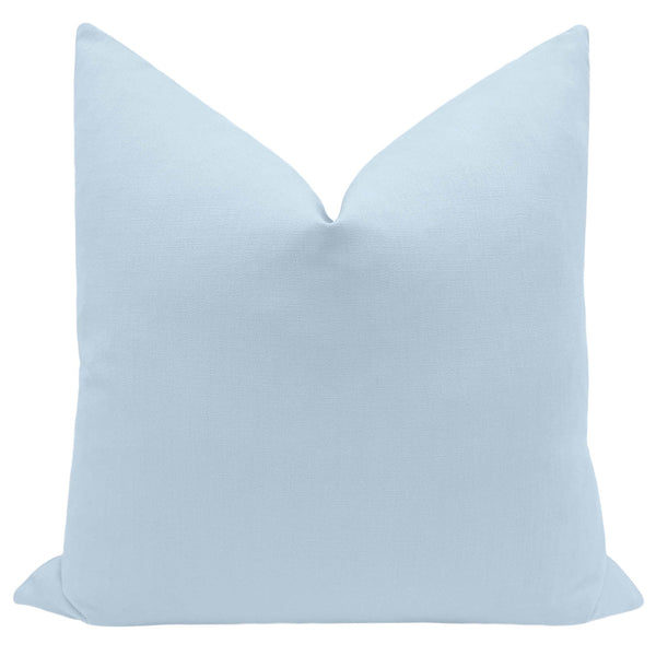 Powder Blue Linen Pillow 22x22