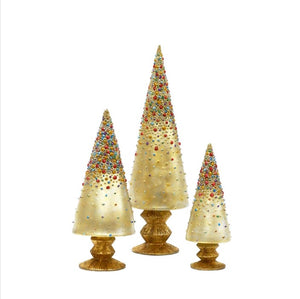 7" Bedazzled Prism Cone Tree