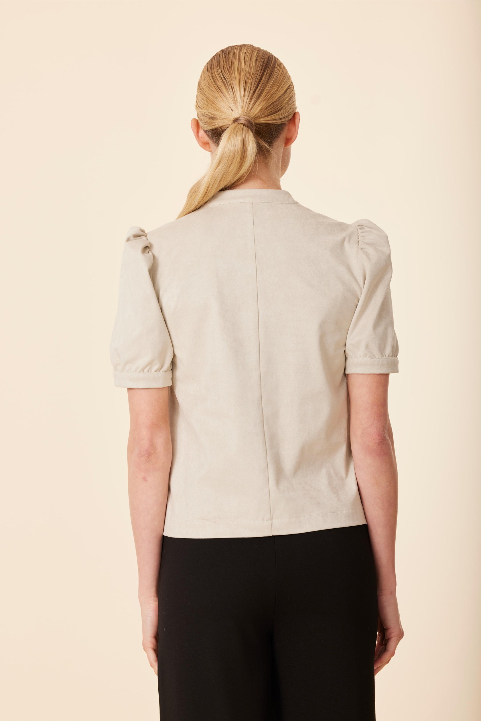 Putty Split Neck Top