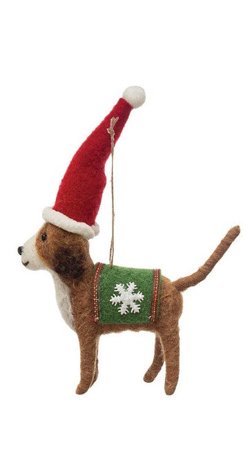 Red Hat Dog Ornament