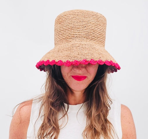 Red & Natural Bucket Hat