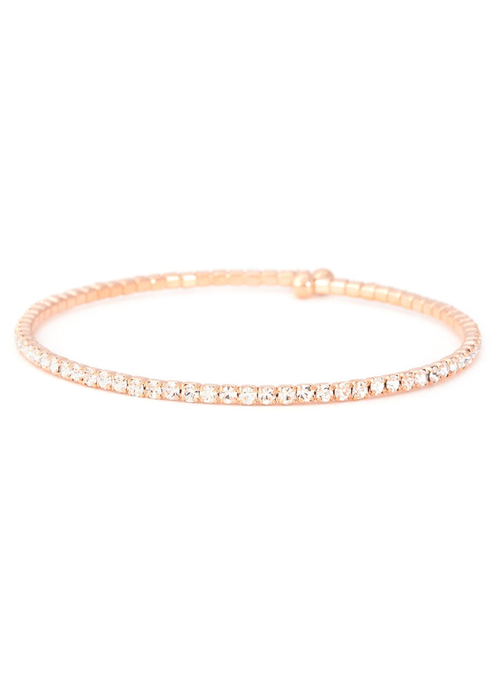 Rose Gold Clear CZ Bangle