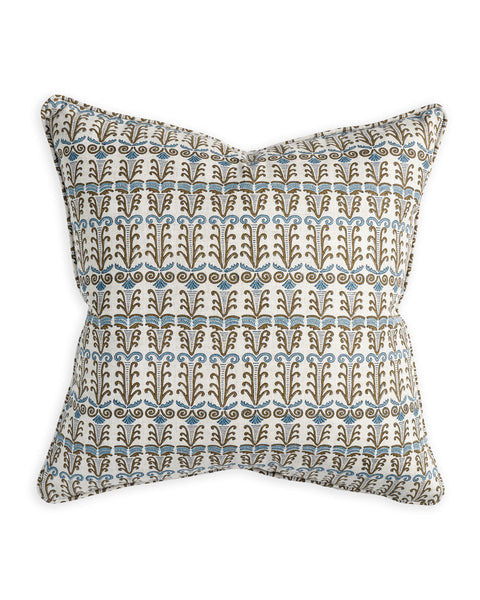 Santorini Tobacco Linen Pillow